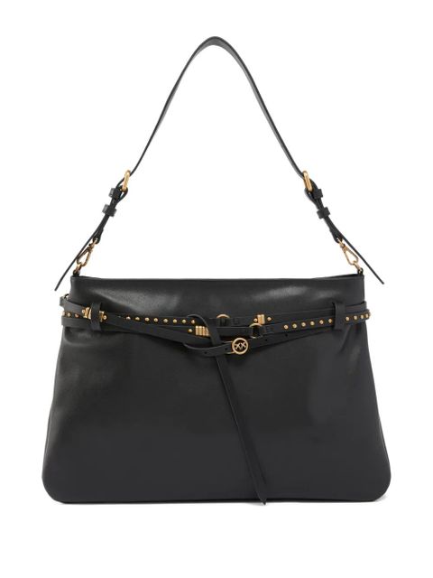 PINKO studded leather shoulder bag - Black - zdjęcie produktu nr 1