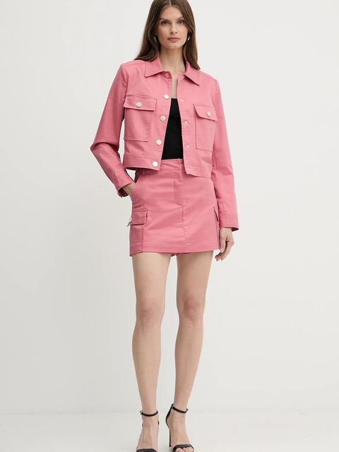 Morgan spódnicospodnie kolor różowy mini prosta JITTY - zdjęcie produktu nr 2