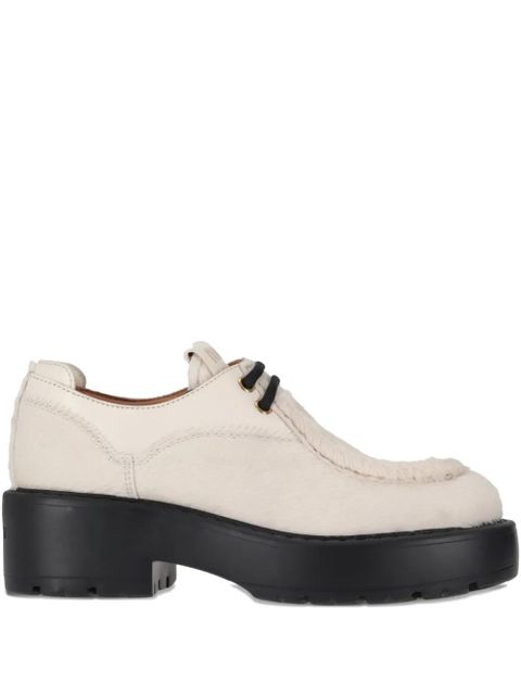 Miu Miu 55mm platform leather shoes - Neutrals - zdjęcie produktu nr 1