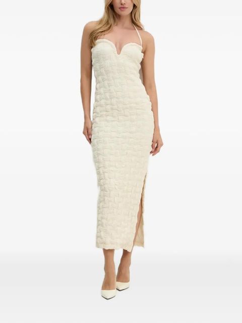 Nanushka textured halterneck dress - Neutrals - zdjęcie produktu nr 1