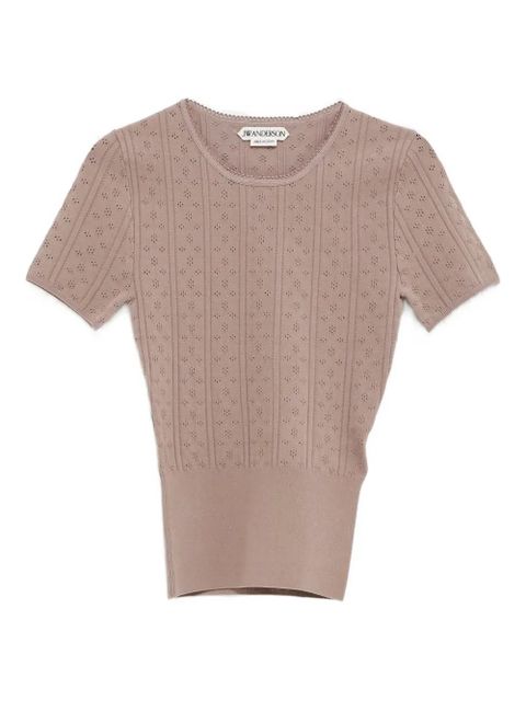 JW Anderson pointelle short-sleeve T-shirt - Neutrals - zdjęcie produktu nr 1