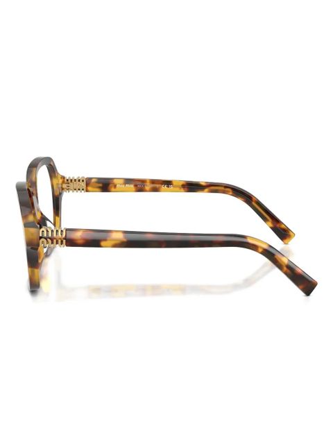 Miu Miu Eyewear tortoiseshell-pattern square-frame glasses - Brown