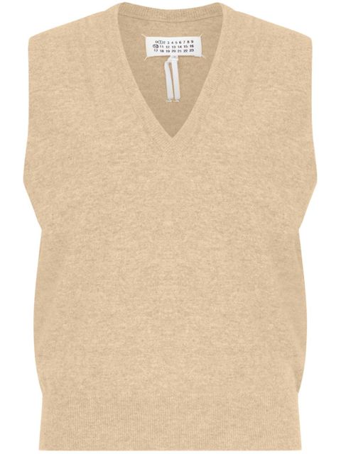 Maison Margiela knit V-neck vest - Neutrals - zdjęcie produktu nr 1