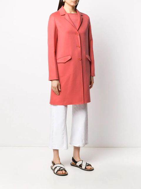 Loro Piana single breasted mid-length coat - Pink