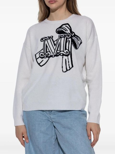 Max Mara monogram-pattern sweater - White - zdjęcie produktu nr 2