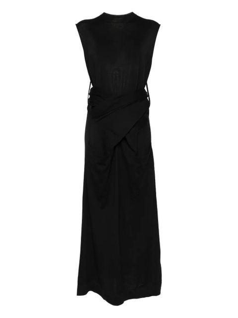 Jil Sander wrap-effect wool dress - Black - zdjęcie produktu nr 1
