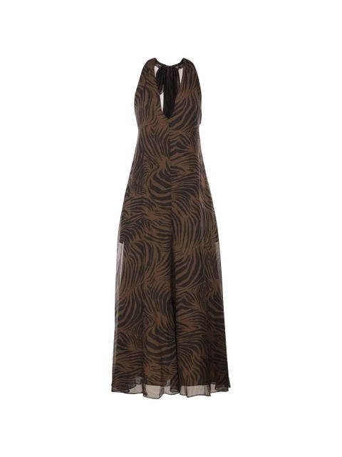 Max Mara Alice halterneck printed maxi dress - Brown - zdjęcie produktu nr 1