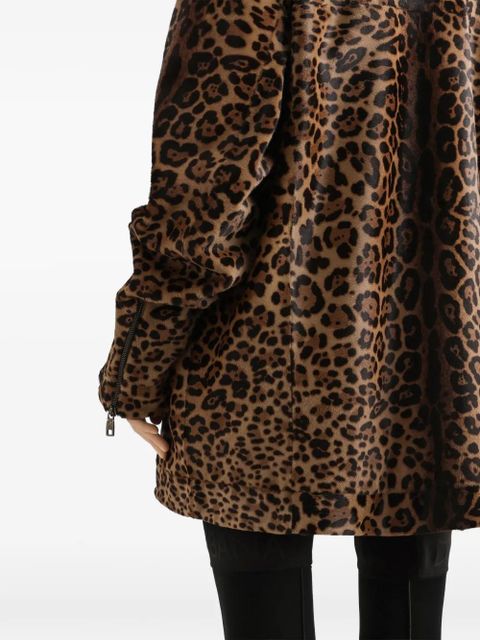 Dolce & Gabbana pony leo shirt-style jacket - Brown