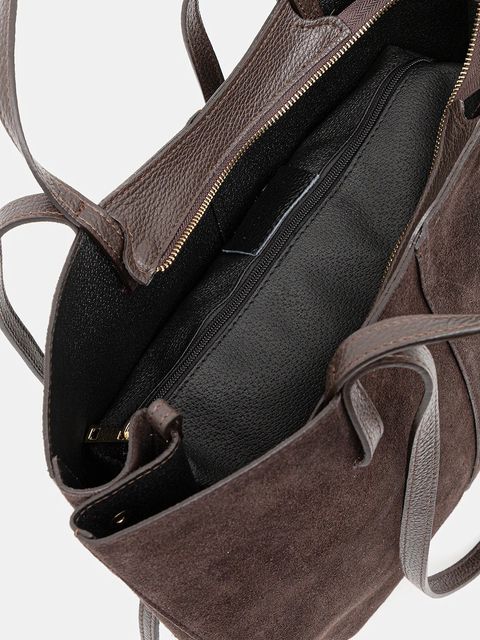 Answear.LAB torebka zamszowa kolor brązowy