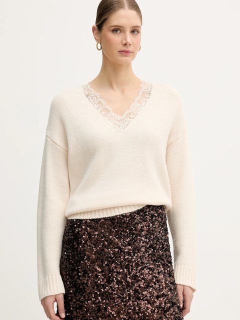 IBlues sweter z domieszką wełny RICAMO