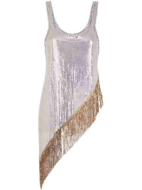 Rabanne fringed chainmail tank top - Silver - zdjęcie produktu nr 1