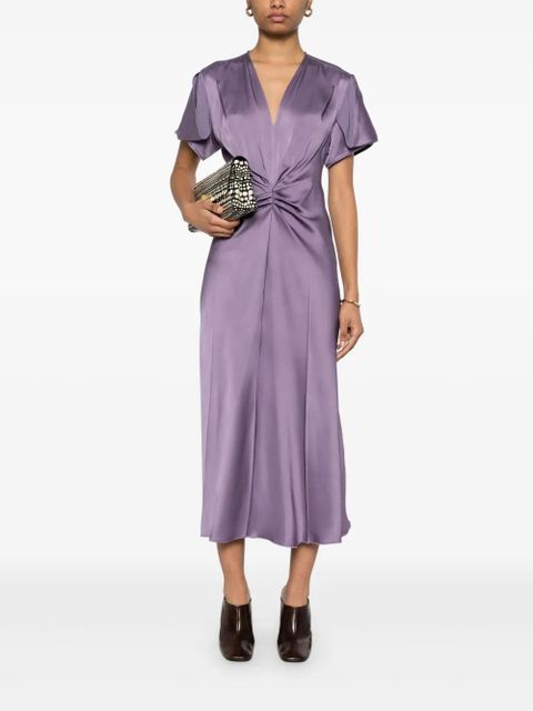 Victoria Beckham satin maxi dress - Purple