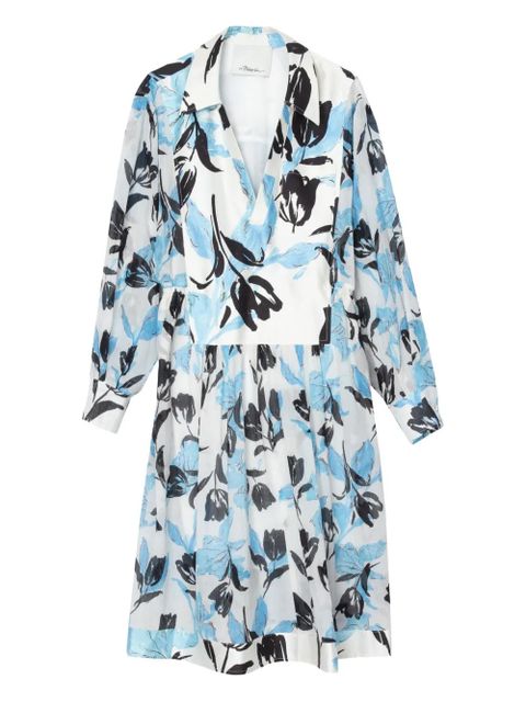 3.1 Phillip Lim floral-print belted dress - Neutrals - zdjęcie produktu nr 1