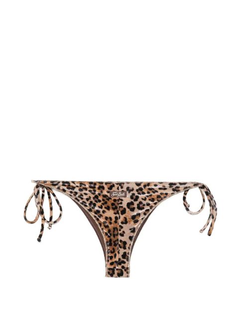 MC2 Saint Barth Marielle leopard-pattern side-tie bikini bottoms - Brown - zdjęcie produktu nr 2