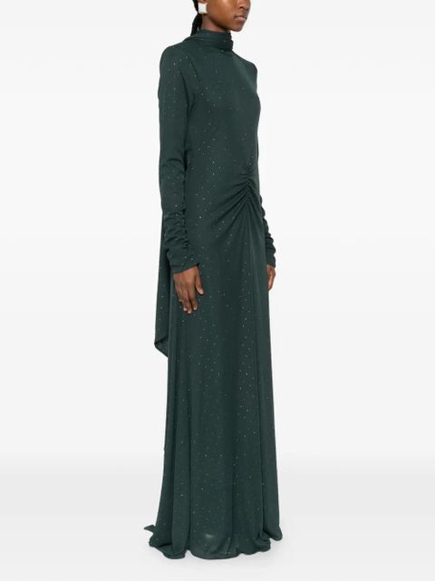 ROTATE BIRGER CHRISTENSEN open-back maxi dress - Green - zdjęcie produktu nr 2