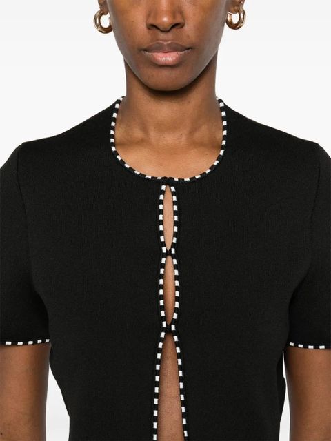 Maje short-sleeves crop top - Black