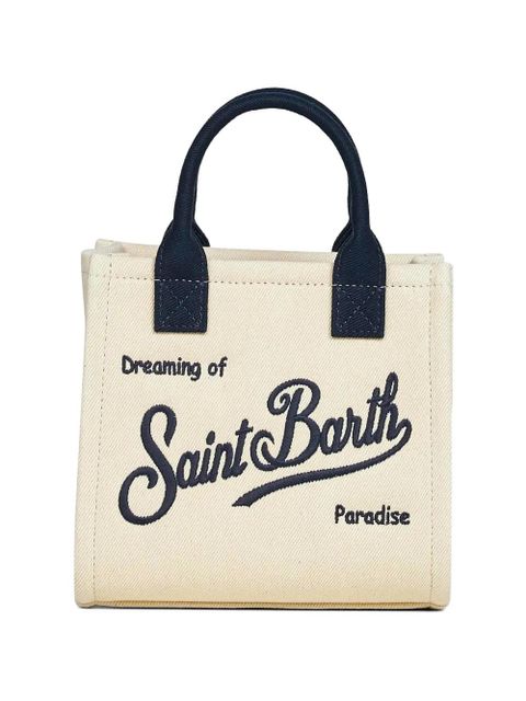 MC2 Saint Barth logo-embroidered canvas tote bag - Neutrals - zdjęcie produktu nr 1