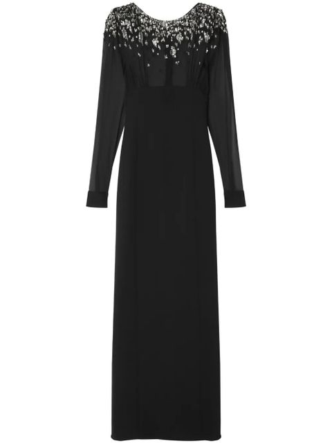 Versace crystal-embellished maxi dress - Black - zdjęcie produktu nr 1