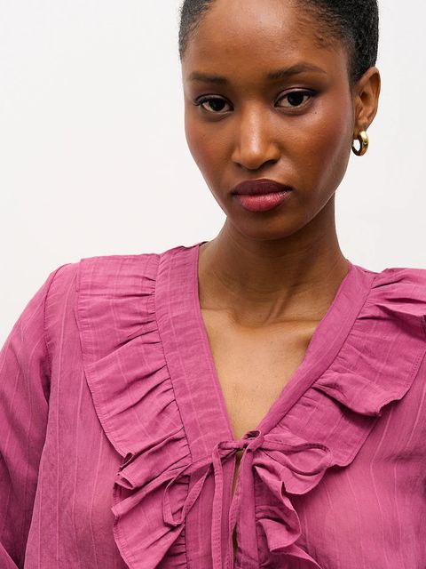 Answear.LAB bluzka damska kolor bordowy gładka