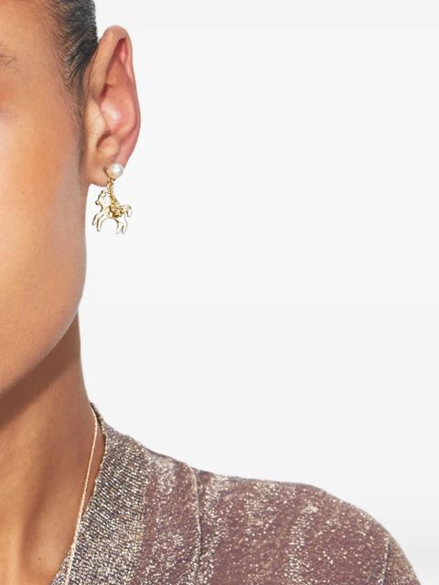 Tory Burch Curiosity horse-charm drop earrings - Gold