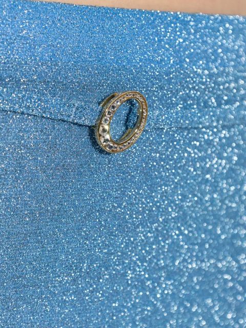 Oséree glitter-detailing mini skirt - Blue