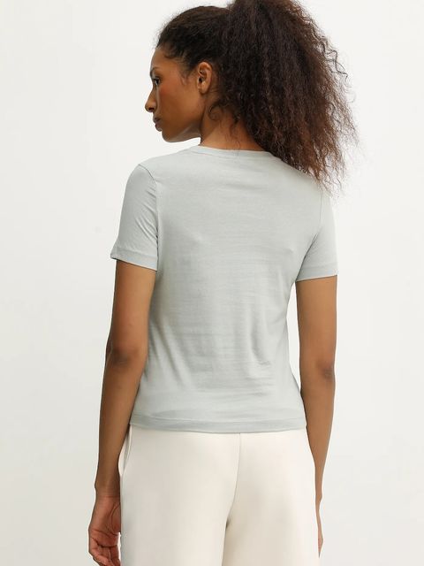 Guess t-shirt bawełniany CLELIA damski kolor zielony V5BI10 I3Z14