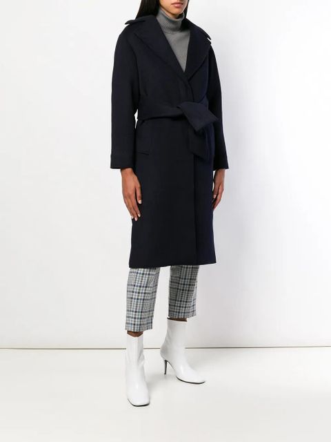 Self-Portrait belted coat - Blue - zdjęcie produktu nr 2