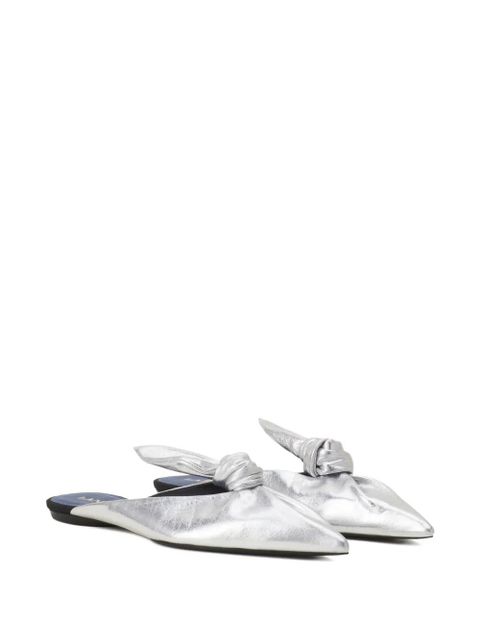 Lanvin knotted pointed-toe mules - White - zdjęcie produktu nr 2
