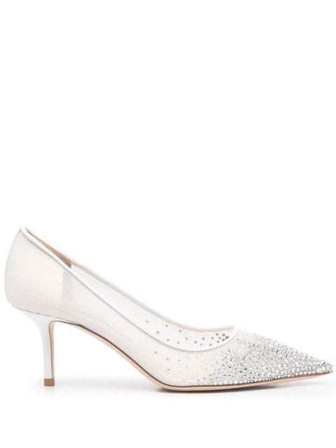 Jimmy Choo Love 65mm crystal-embellished pumps - White - zdjęcie produktu nr 1
