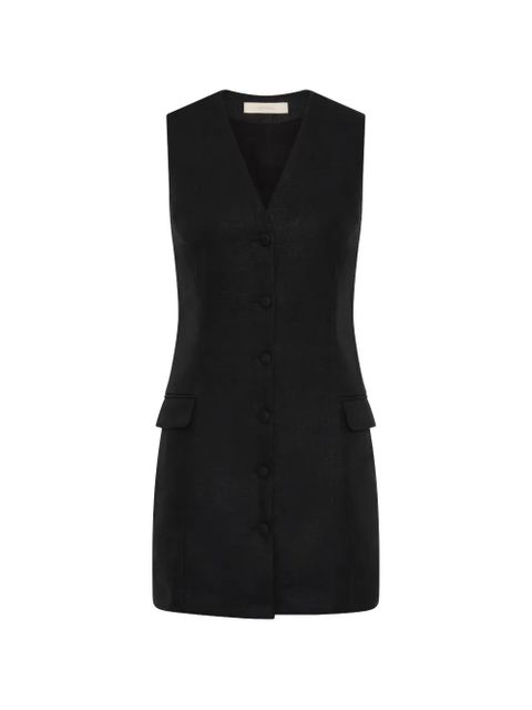Faithfull the Brand Eloise mini V-neck dress - Black - zdjęcie produktu nr 1