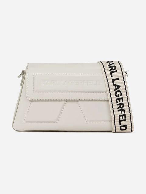 Karl Lagerfeld torebka skórzana IKON/K kolor biały A2W30198 - zdjęcie produktu nr 1