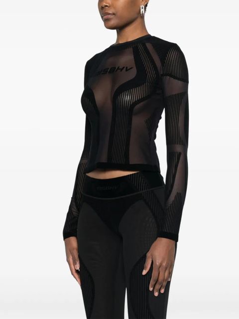 MISBHV flocked mesh T-shirt - Black - zdjęcie produktu nr 2