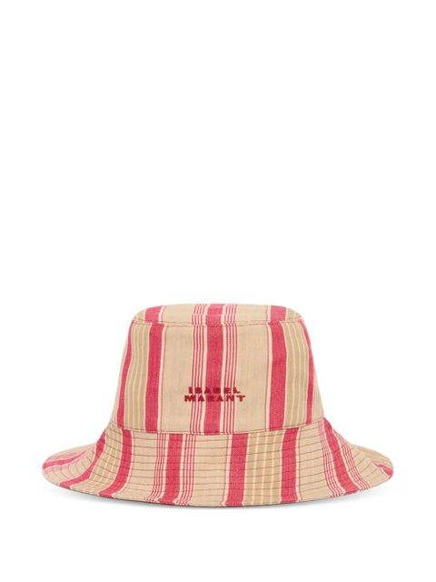 ISABEL MARANT Shaelyn striped bucket hat - Red - zdjęcie produktu nr 1