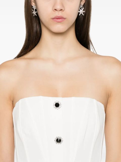 Self-Portrait crepe jumpsuit - White