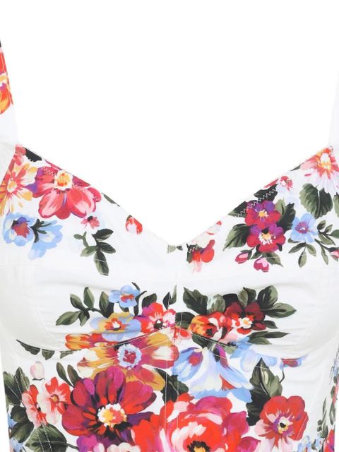 Dolce & Gabbana floral cotton top - White