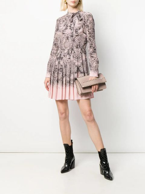 Valentino Garavani pussy bow pleated dress - Pink - zdjęcie produktu nr 2