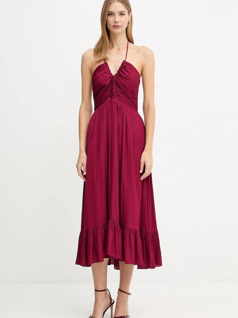 Morgan sukienka kolor bordowy mini rozkloszowana ROCE - zdjęcie produktu nr 1