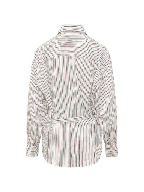 ISABEL MARANT striped-pattern shirt - White - zdjęcie produktu nr 2