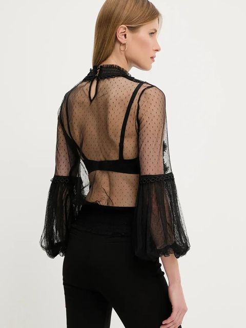 Answear.LAB bluzka damska kolor czarny z aplikacją - zdjęcie produktu nr 2