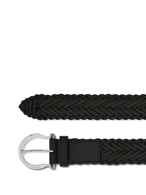 Ferragamo Gancini braided buckle belt - Black - zdjęcie produktu nr 2