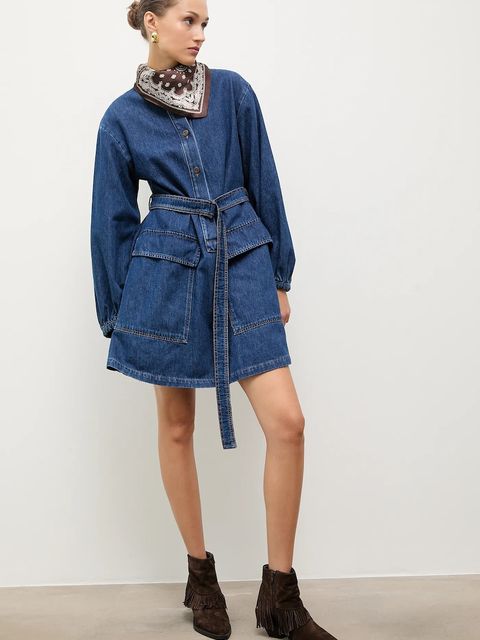 Answear.LAB kowbojki zamszowe kolor brązowy na słupku - zdjęcie produktu nr 2