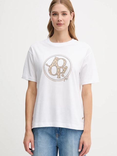 Joop! t-shirt bawełniany damski kolor biały 30046236 - zdjęcie produktu nr 1