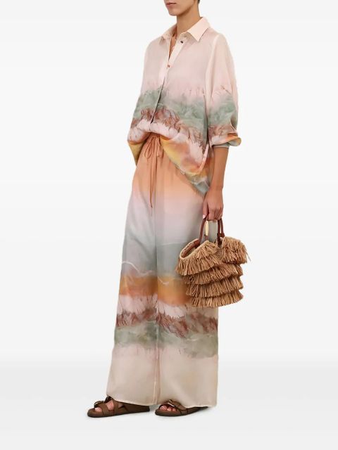 ZIMMERMANN ZIM DAYLIGHT RELAXED PANT TIE DYE - Neutrals