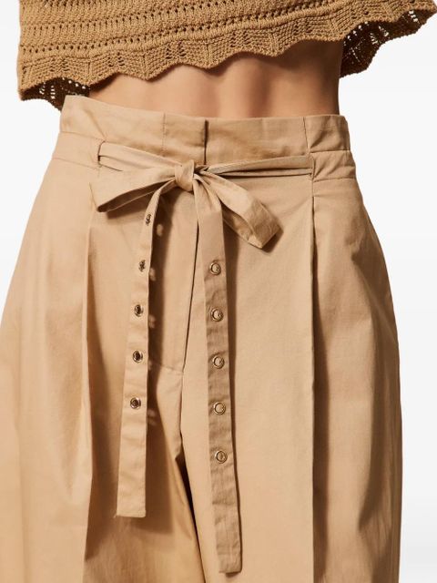 TWINSET tie palazzo trousers - Neutrals