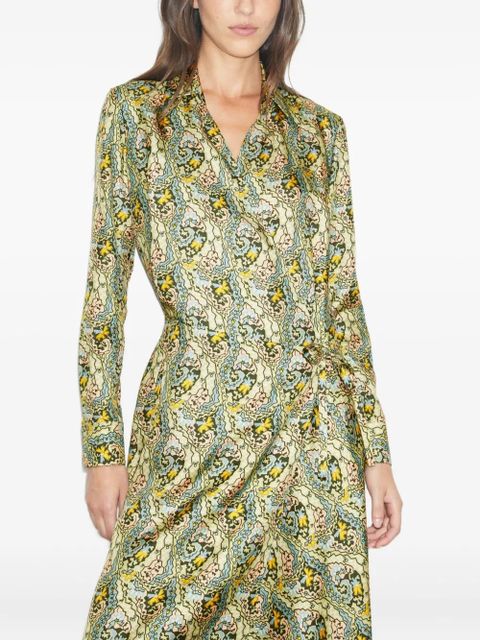 Tory Burch paisley-print wrap dress - Green