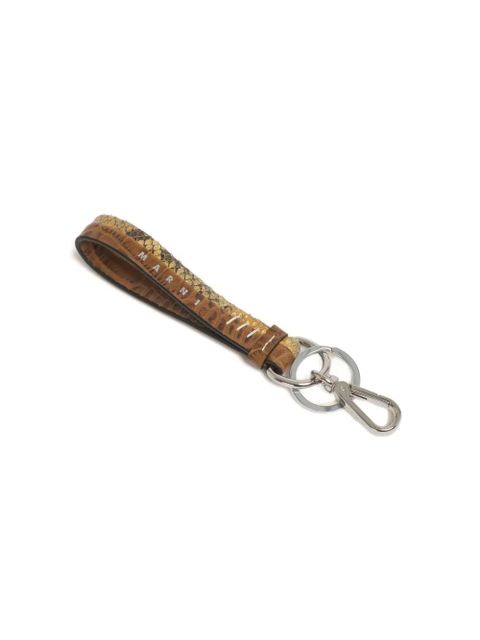 Marni leather keyring - Brown