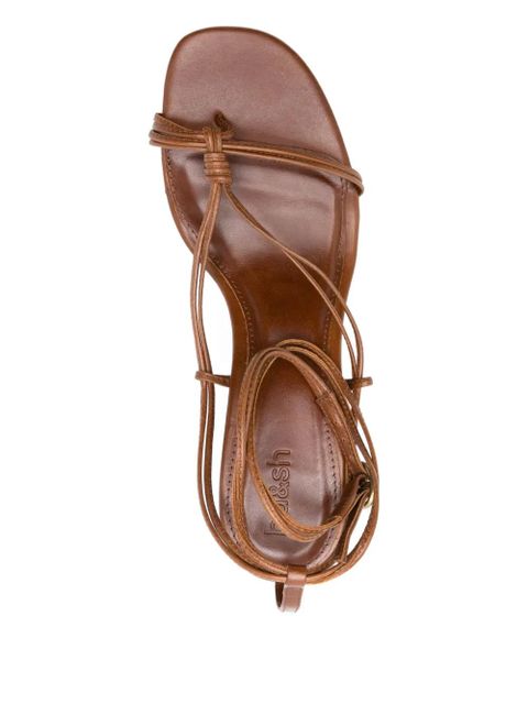 Ba&Sh 90mm Conny wedge sandals - Brown