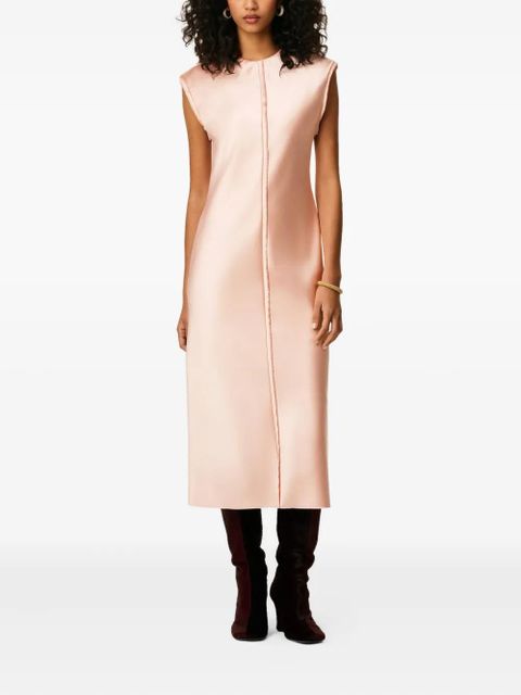 AMI Paris raw-edge long dress - Pink