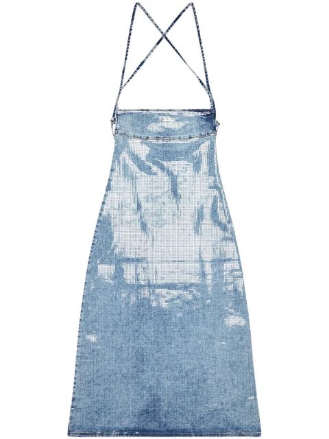 Diesel De-Held S open-back denim midi dress - Blue - zdjęcie produktu nr 1
