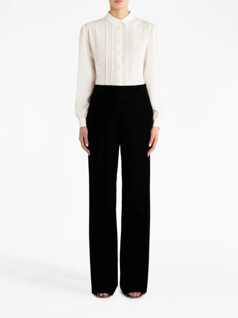 ETRO velvet straight-leg trousers - Black - zdjęcie produktu nr 2